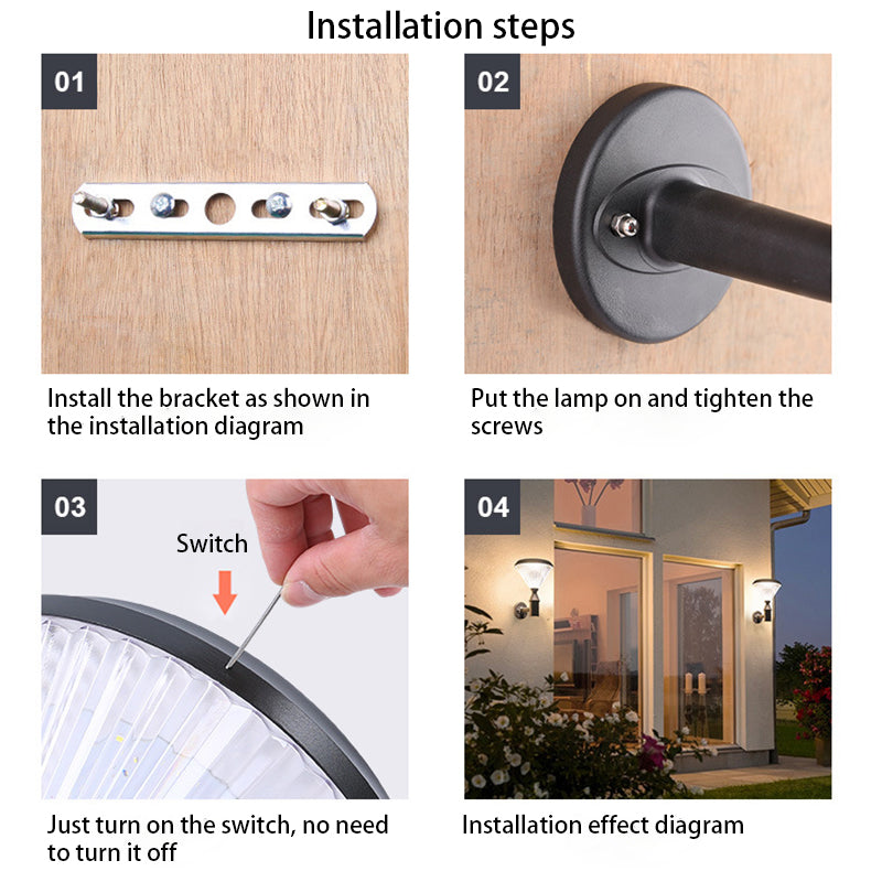 Conical Aluminum PC Patio Outdoor Light