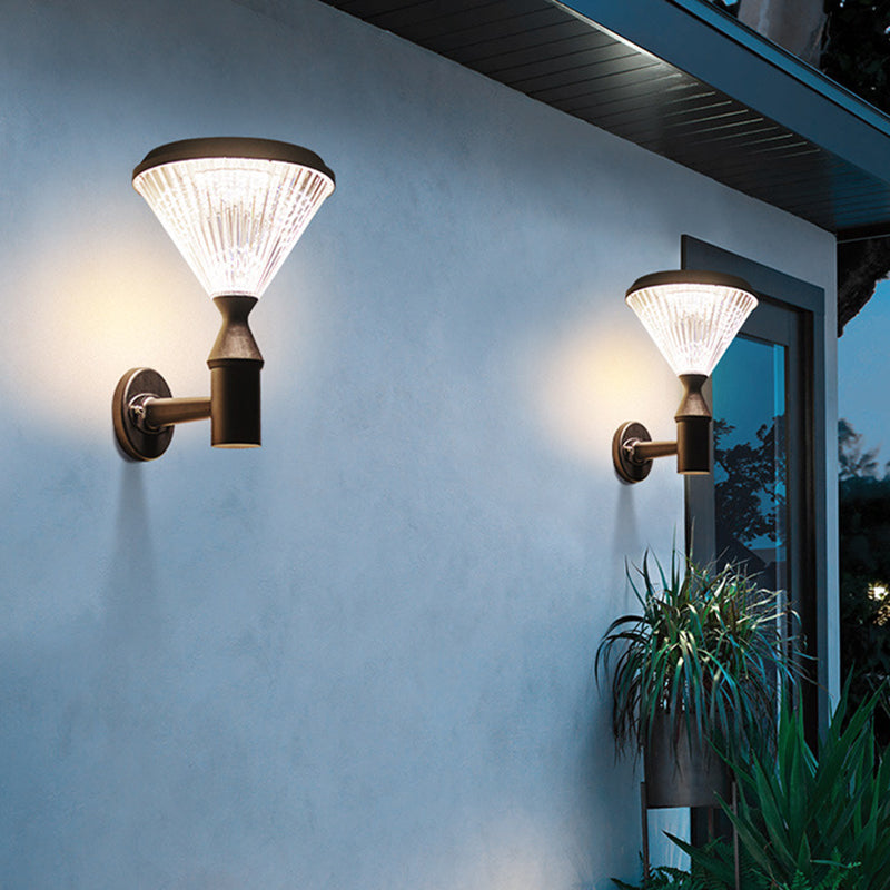 Conical Aluminum PC Patio Outdoor Light