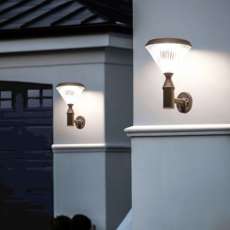 Conical Aluminum PC Patio Outdoor Light