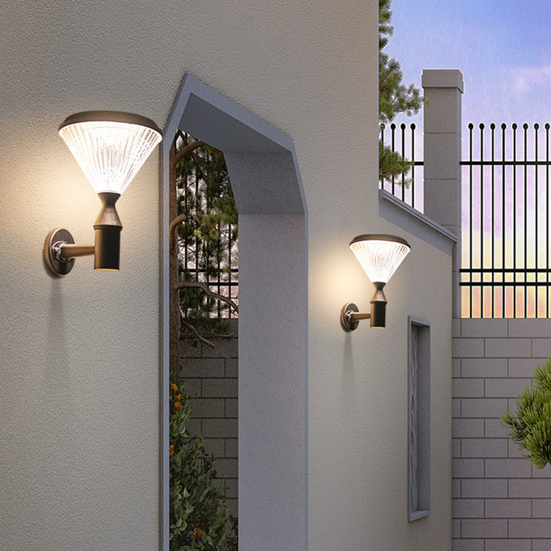 Conical Aluminum PC Patio Outdoor Light