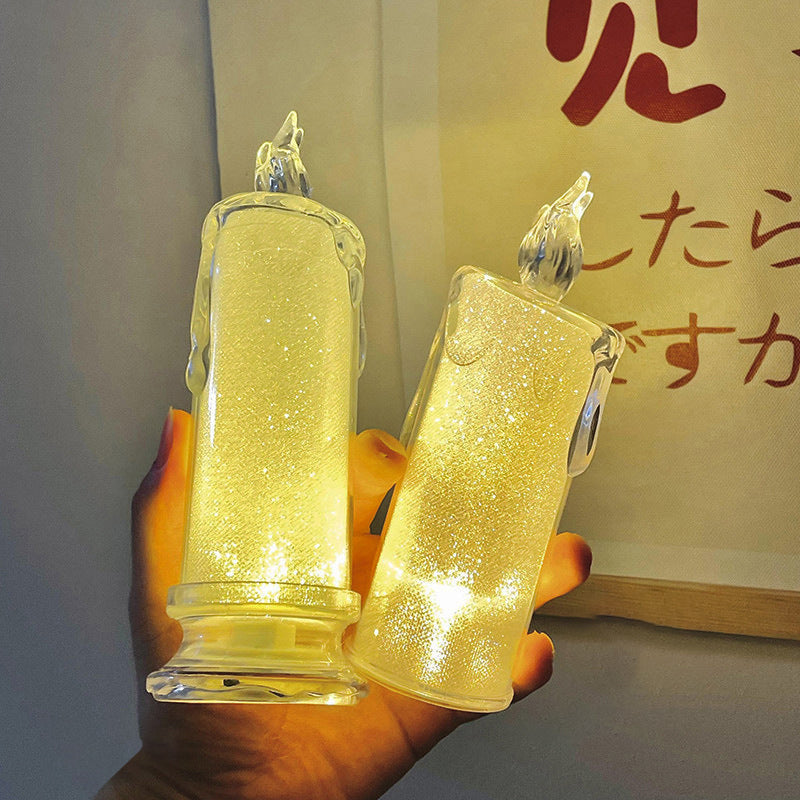 Plastic Simulation Candle Night Table Lamp
