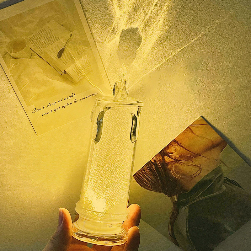 Plastic Simulation Candle Night Table Lamp