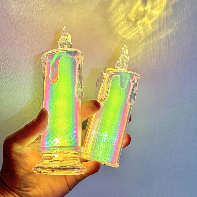 Plastic Simulation Candle Night Table Lamp