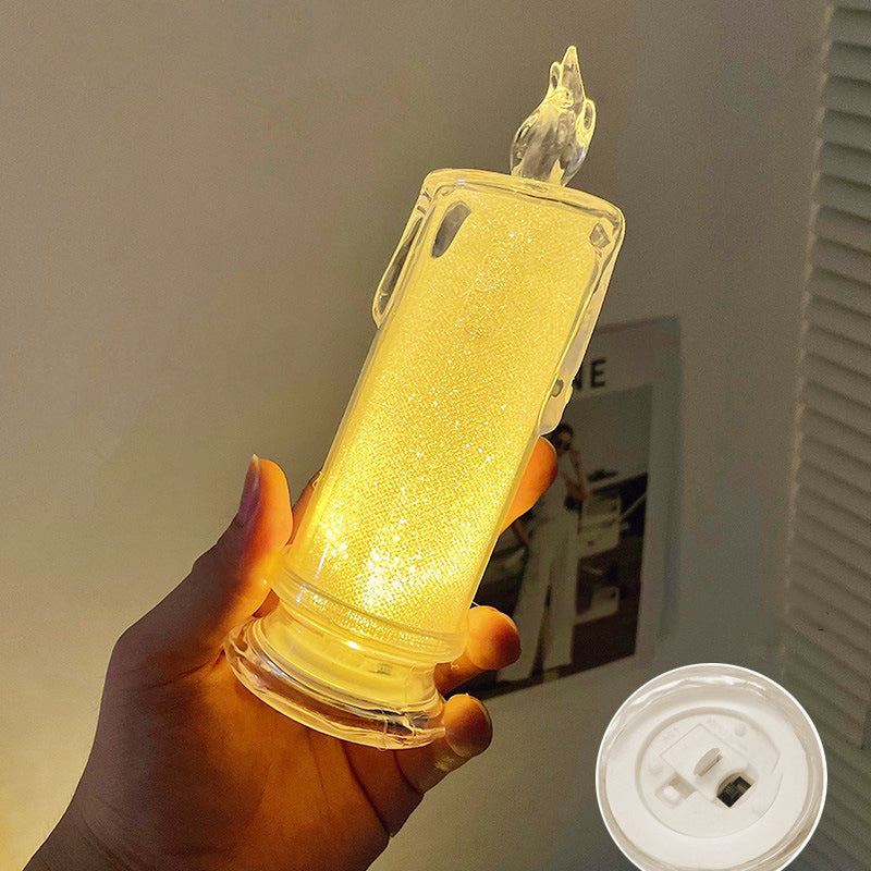 Plastic Simulation Candle Night Table Lamp