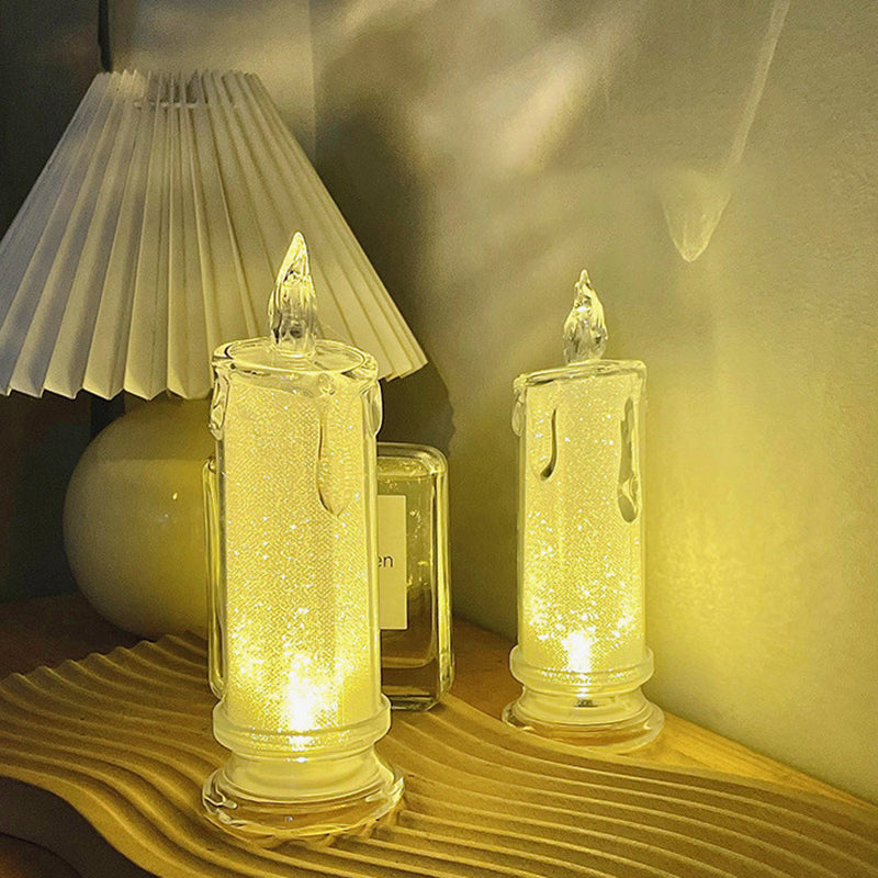Plastic Simulation Candle Night Table Lamp
