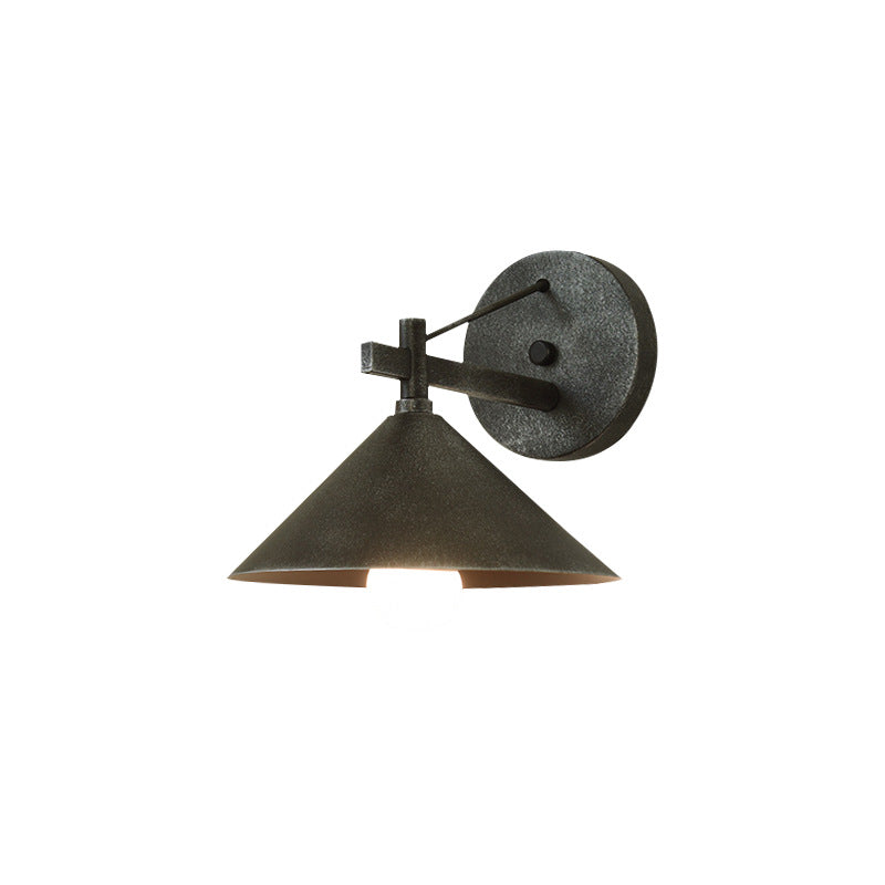 Iron Geometric Cone Garden Outdoor Light