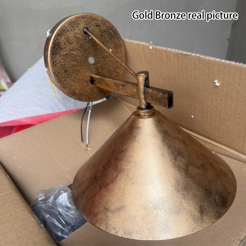 Iron Geometric Cone Garden Outdoor Light