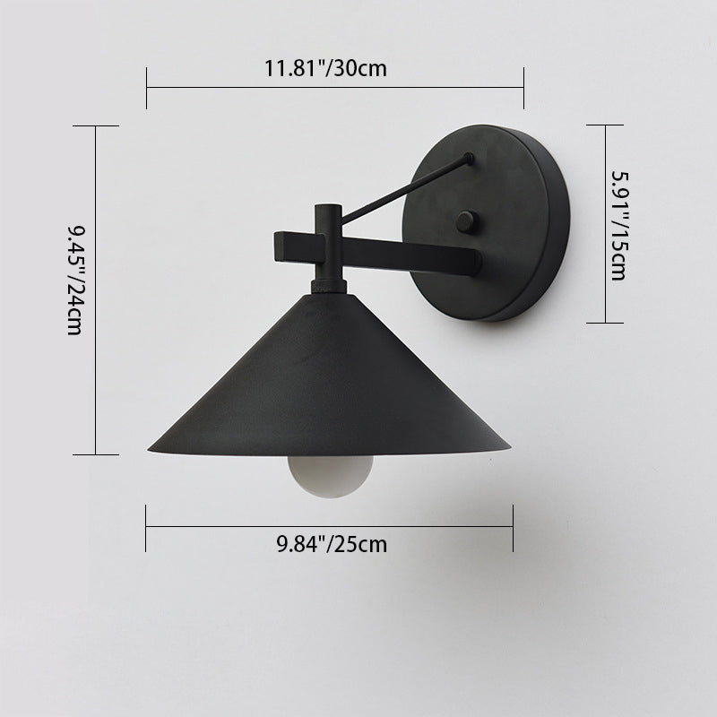 Iron Geometric Cone Garden Outdoor Light