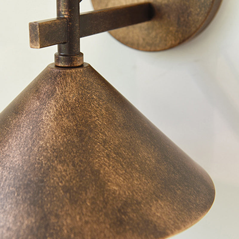Iron Geometric Cone Garden Outdoor Light