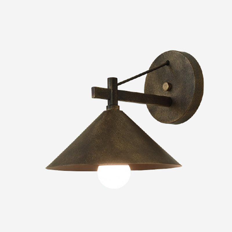 Iron Geometric Cone Garden Outdoor Light