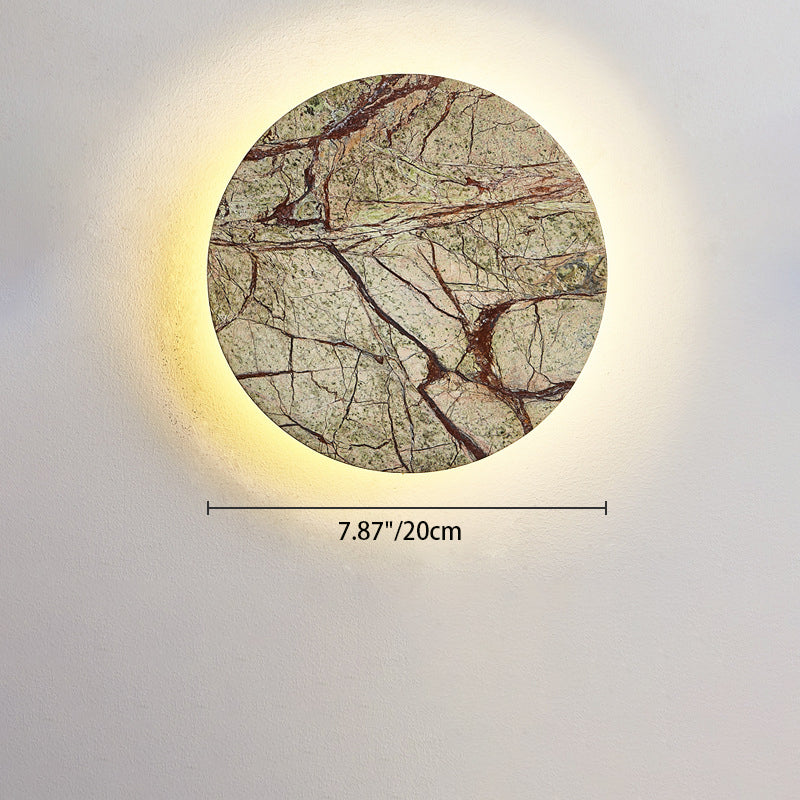 Marble Geometric Circle Patio Outdoor Light