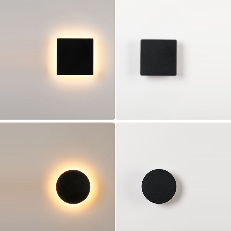 Geometric Square Aluminum Patio Outdoor Light