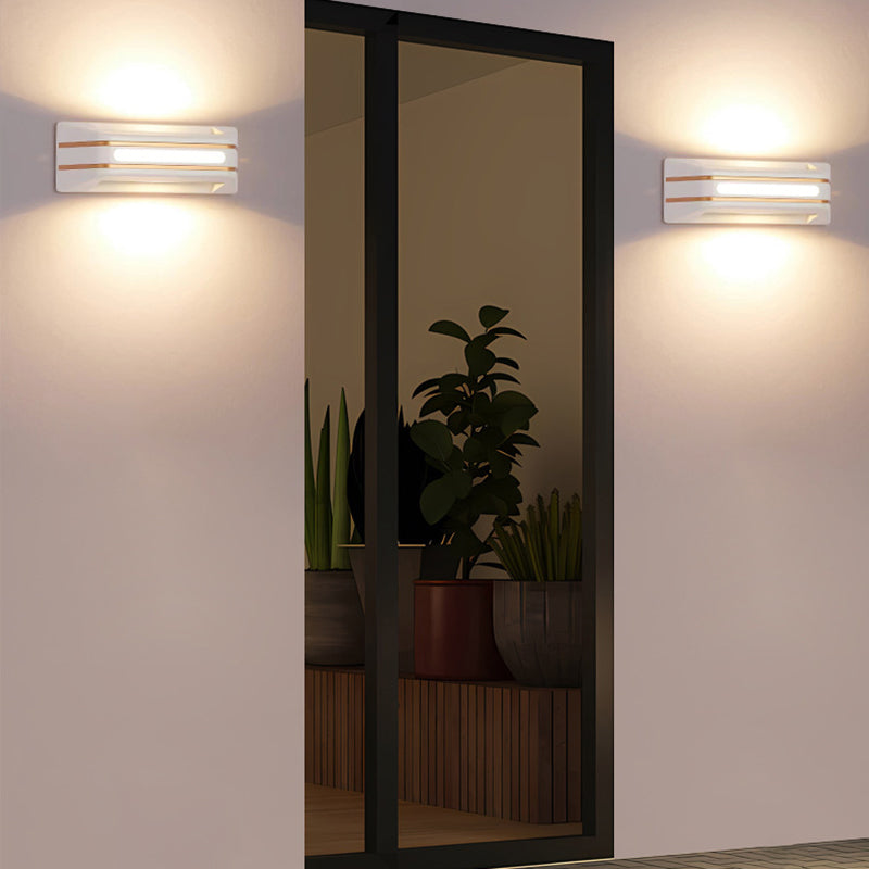 Rectangular Aluminum Up Down Outdoor Light