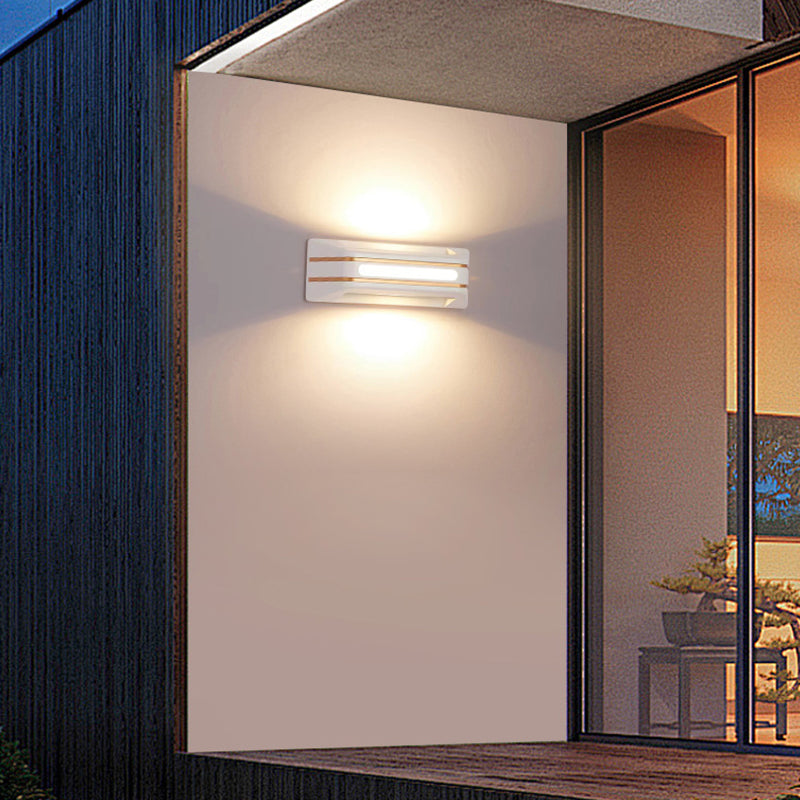 Rectangular Aluminum Up Down Outdoor Light