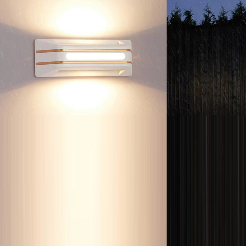 Rectangular Aluminum Up Down Outdoor Light