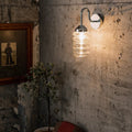 Brass Glass Column Bedroom Wall Lamp