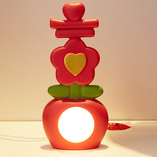 Resin Flower Decoration Acrylic Table Lamp