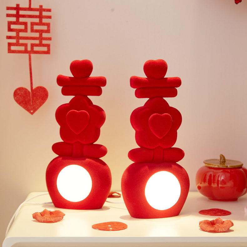 Resin Flower Decoration Acrylic Table Lamp