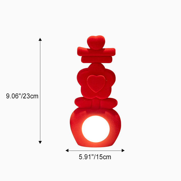 Resin Flower Decoration Acrylic Table Lamp