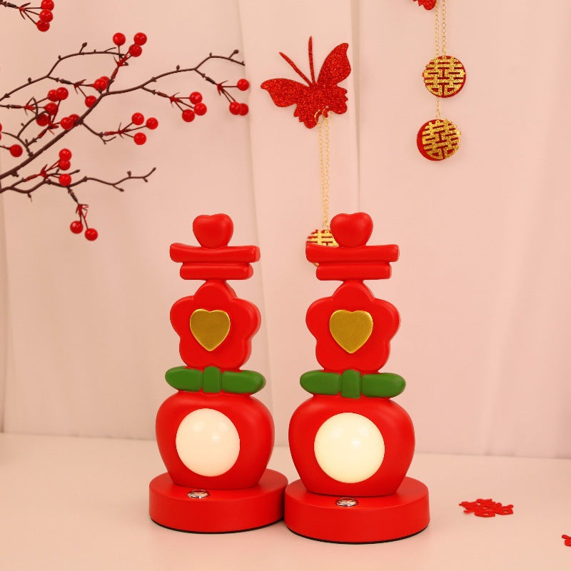 Resin Flower Decoration Acrylic Table Lamp