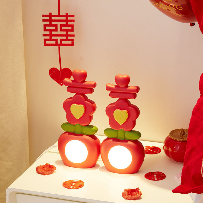 Resin Flower Decoration Acrylic Table Lamp