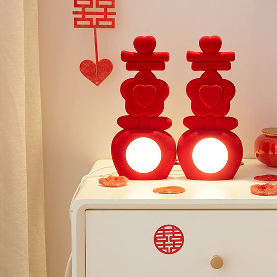 Resin Flower Decoration Acrylic Table Lamp
