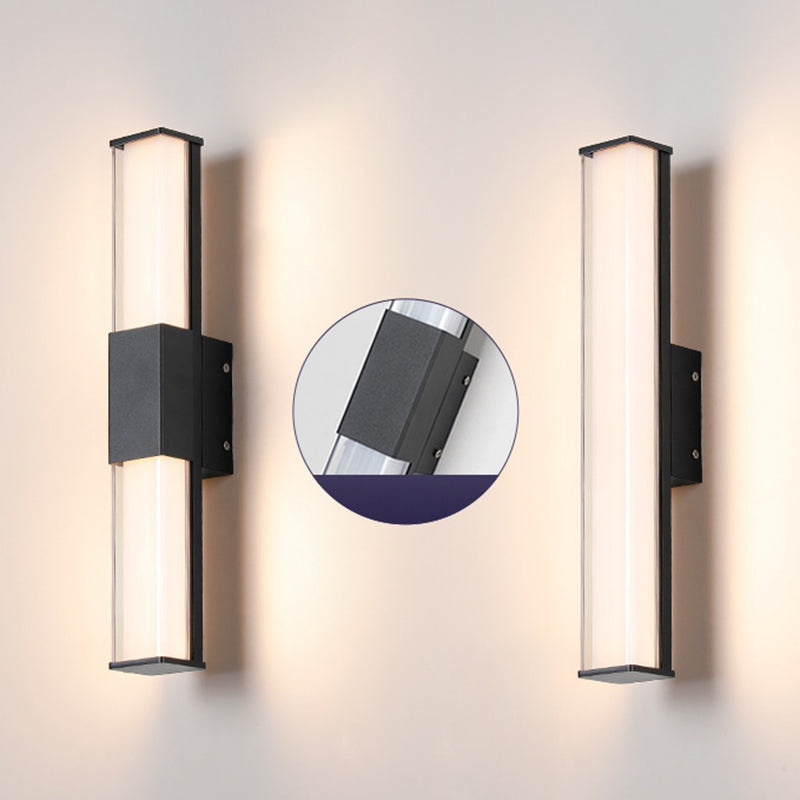 Rectangular Aluminum Acrylic Garden Outdoor Light