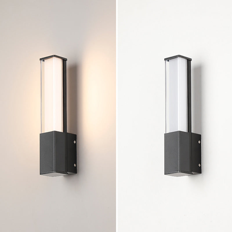 Rectangular Aluminum Acrylic Garden Outdoor Light