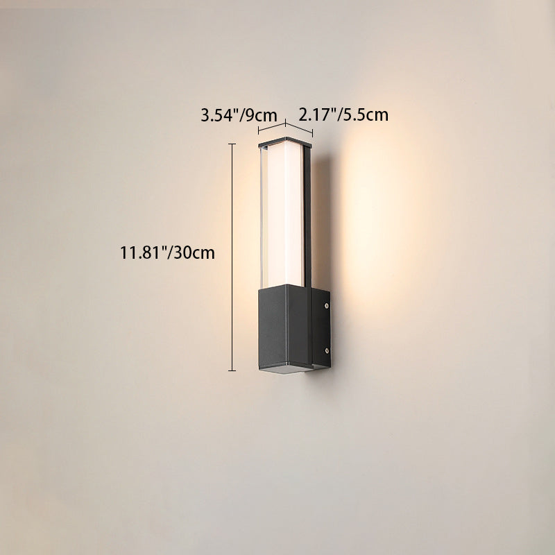 Rectangular Aluminum Acrylic Garden Outdoor Light