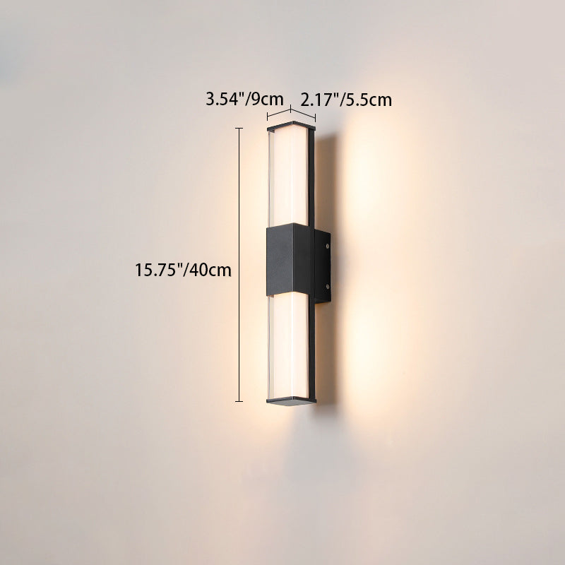 Rectangular Aluminum Acrylic Garden Outdoor Light