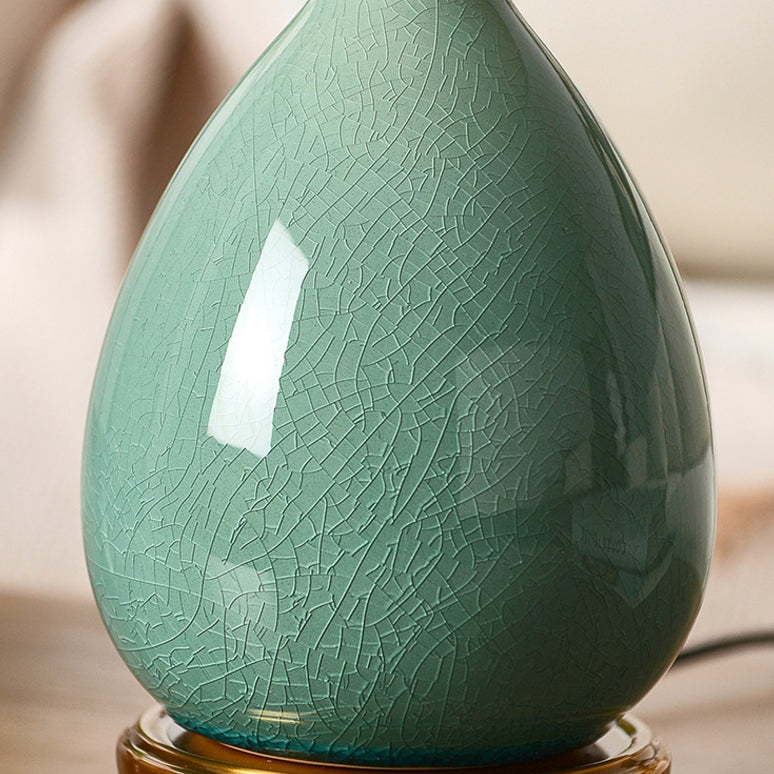 Glass Dome Crack Ceramic Table Lamp
