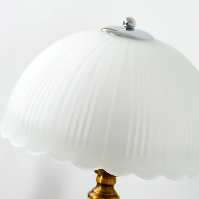 Glass Dome Crack Ceramic Table Lamp