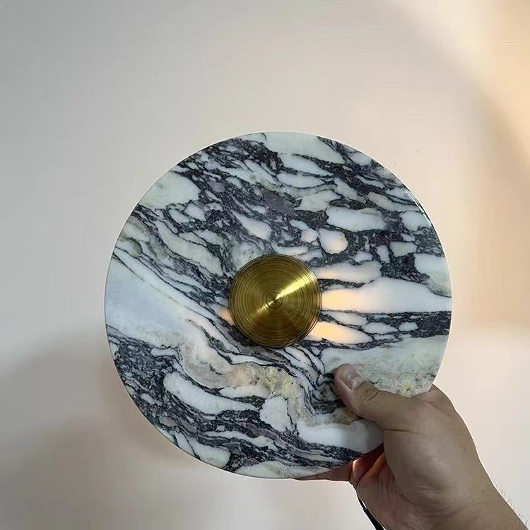 Marble Geometric Circle Living Wall Lamp