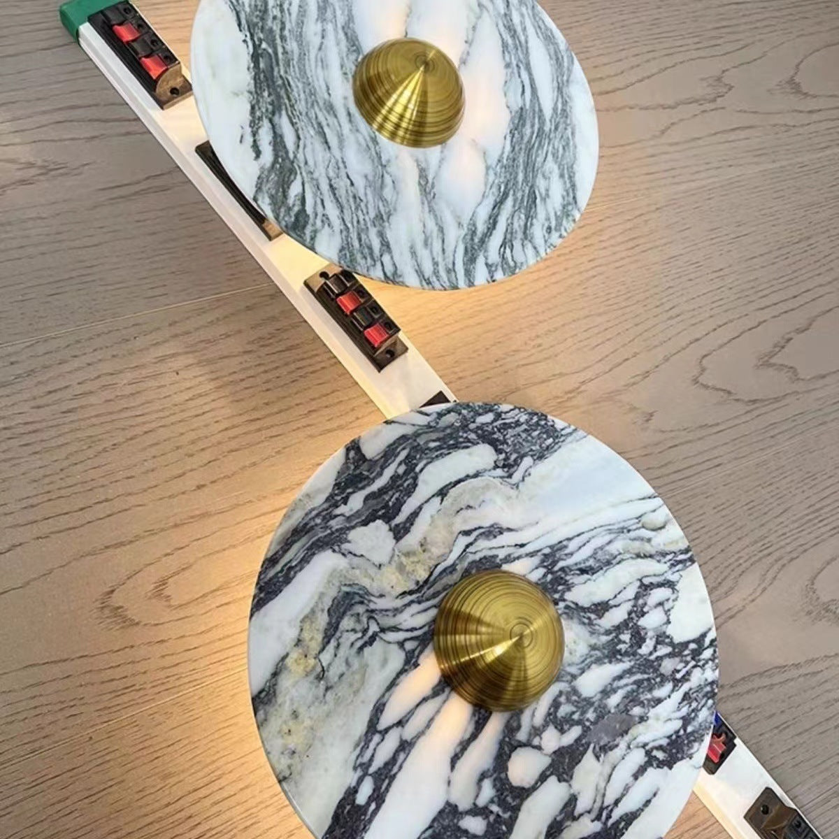 Marble Geometric Circle Living Wall Lamp