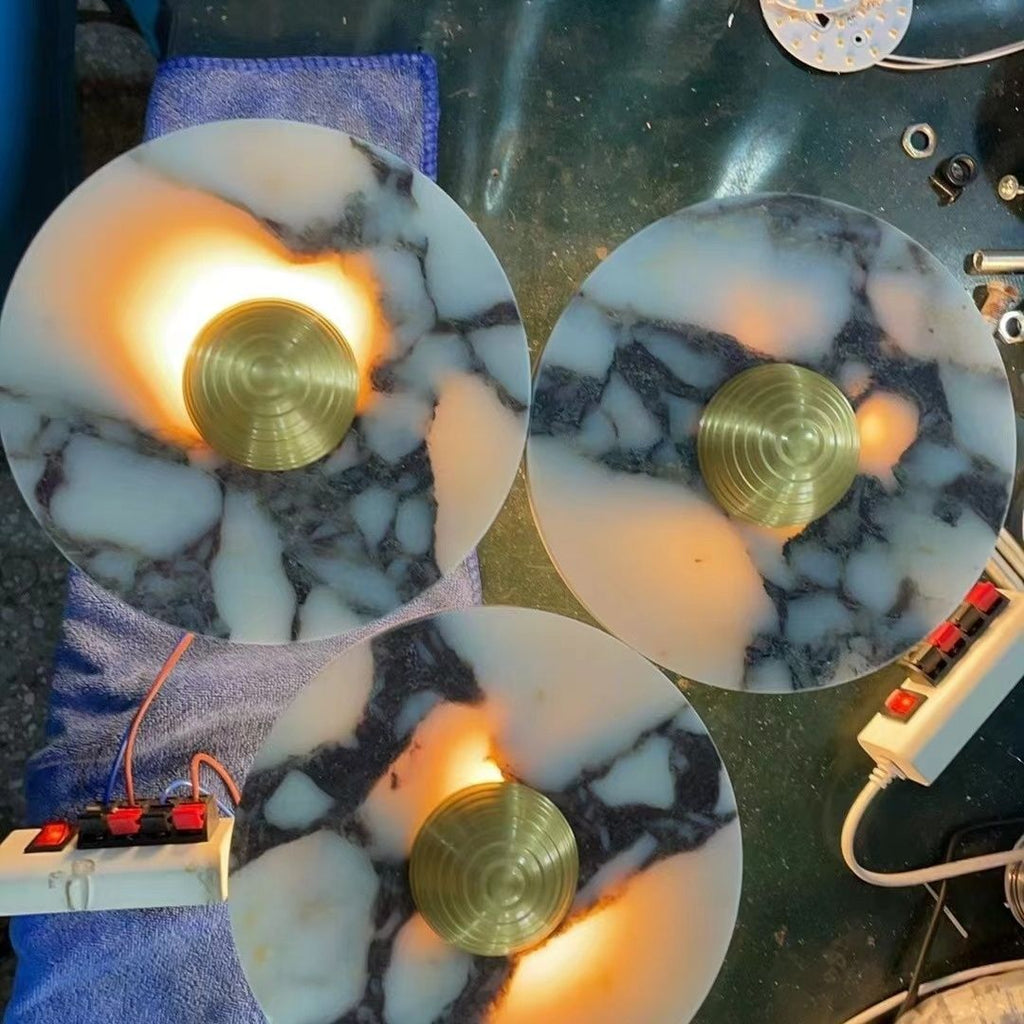 Marble Geometric Circle Living Wall Lamp
