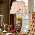 Enamel Glass Vase Pleated Table Lamp