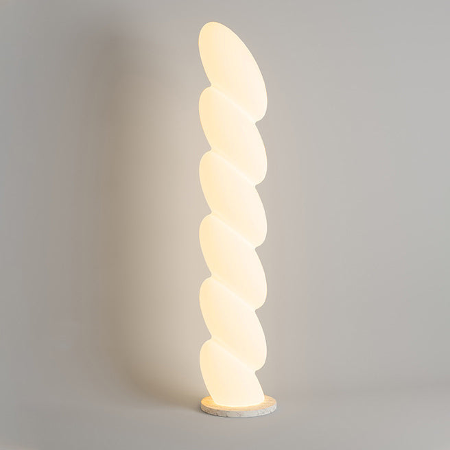 Spiral Elliptical Marble Floor Lamp