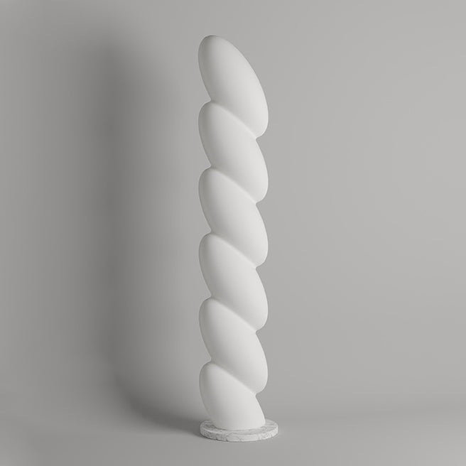 Spiral Elliptical Marble Floor Lamp