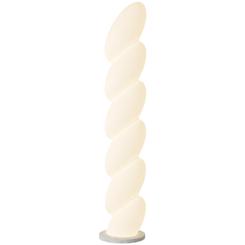 Spiral Elliptical Marble Floor Lamp