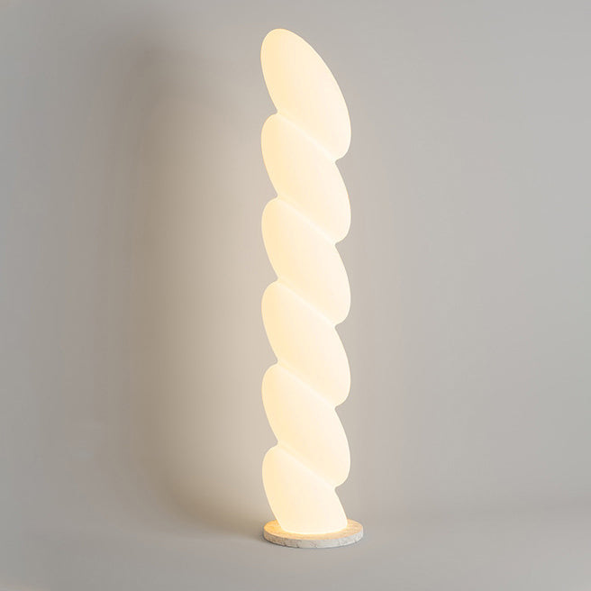 Spiral Elliptical Marble Floor Lamp
