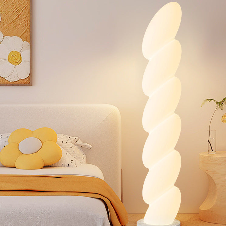 Spiral Elliptical Marble Floor Lamp
