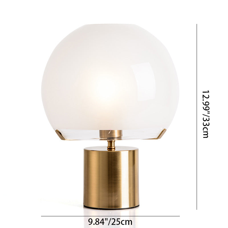 Glass Ball Hardware Study Table Lamp