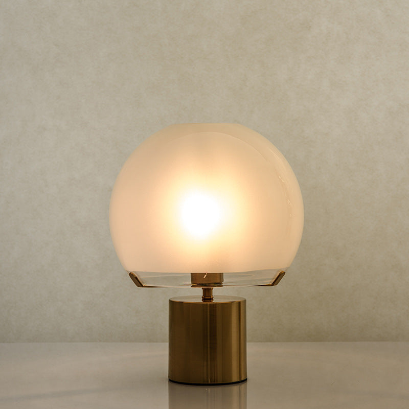 Glass Ball Hardware Study Table Lamp