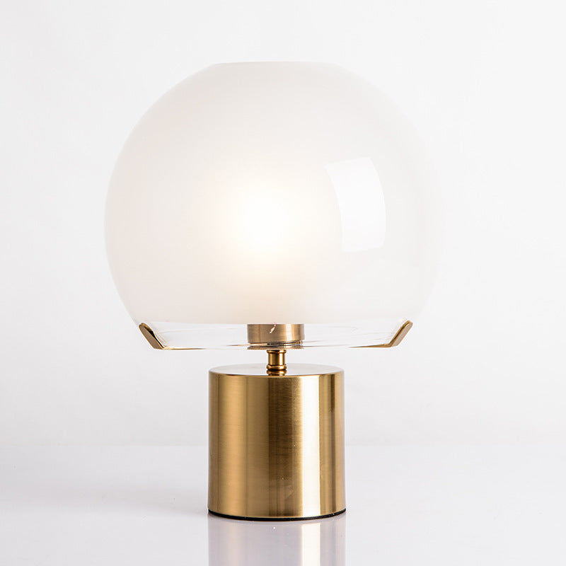 Glass Ball Hardware Study Table Lamp