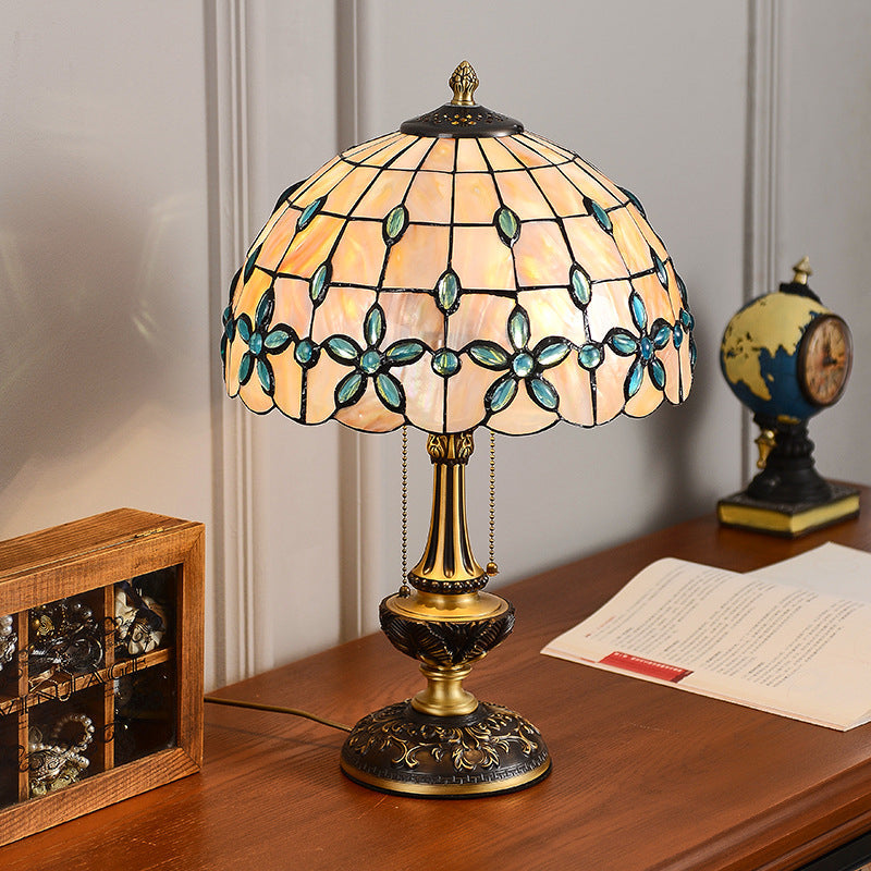 Shell Dome Full Copper 2-Light Table Lamp