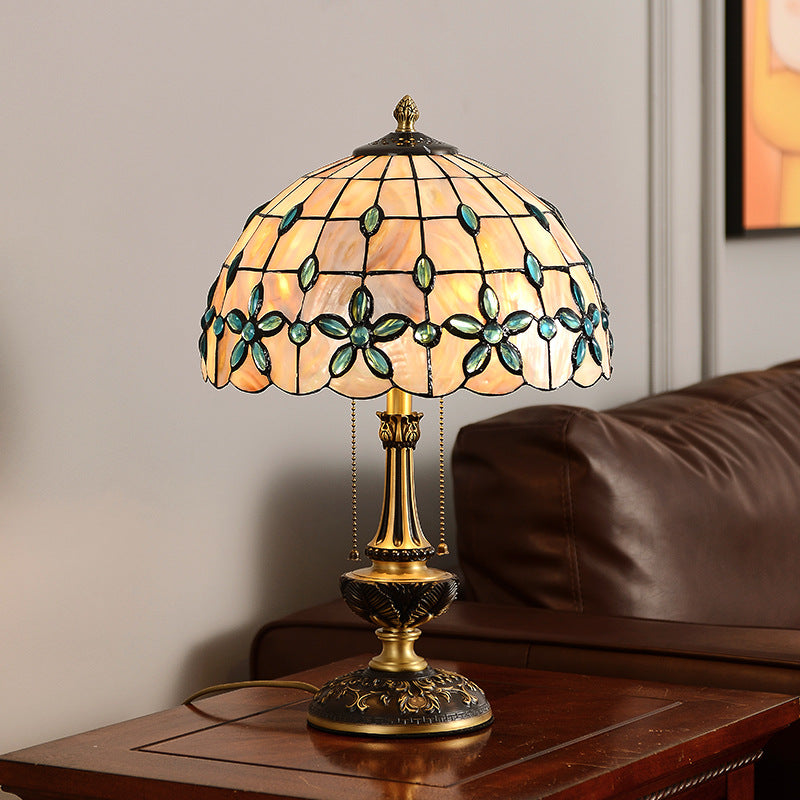 Shell Dome Full Copper 2-Light Table Lamp