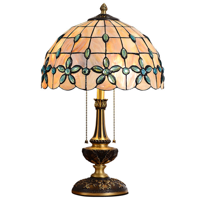 Shell Dome Full Copper 2-Light Table Lamp