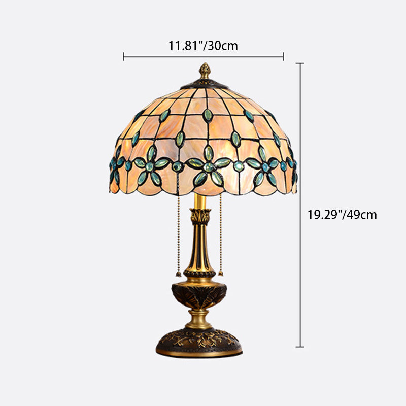 Shell Dome Full Copper 2-Light Table Lamp
