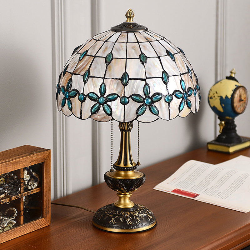 Shell Dome Full Copper 2-Light Table Lamp