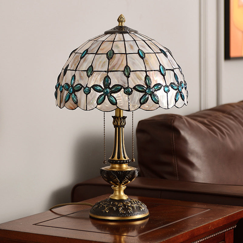 Shell Dome Full Copper 2-Light Table Lamp